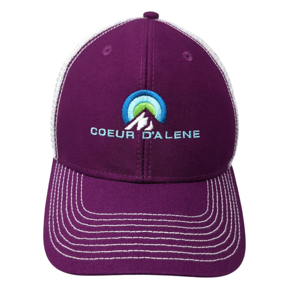 Coeur D'Alene Snapback Trucker Hat Purple One Size Adjustable Ouray Sportswear